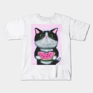 Watermelon Kitty Kids T-Shirt